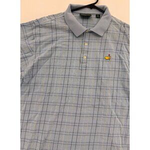 Vtg Masters Collection Polo Shirt Mens XL Checkered Hong Kong READ